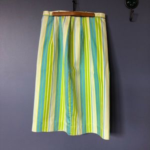 Vintage Groovy Citrus Stripes Skirt